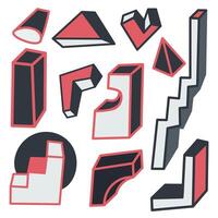 abstract geometry backgrounds objects vector