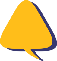 Text talk balloon. Speech bubble for dialog. Comic cloud box for message with shadow. Frame shape for comment. Triangle png