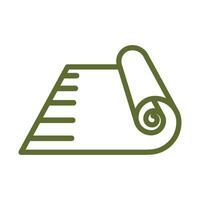 Simple Minimalist Rolled Carpet or Paper Line Style Icon Symbol vector
