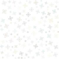 Pattern of asterisk flowers leaf isolated on white background illustration vector