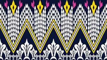 blue and white geometric pattern for fabric vector