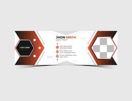 Email Signature Design Template vector