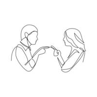 Man and woman arguing vector