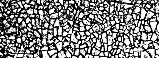 Rustic cracked texture with many cracks and scratches. Abstract background. Broken and damaged surface. vector