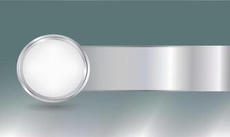 Silver Background Gradient With Circle and Square Border vector