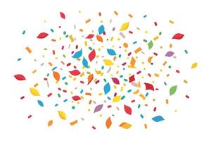 Colorful Confetti Falling On White Background vector