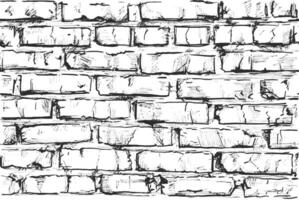 Seamless pattern of hand drawn brick wall creating a grunge background vector