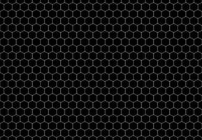 White hexagon texture, goal net pattern seamless isolated on black vector
