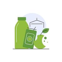 Reduce consumption,Zero waste, Ecology concept,reuse,recycle and rot vector