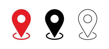 Location pointer sign illustration. Map direction marker vector