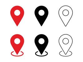 Location pointer sign illustration. Map direction marker vector