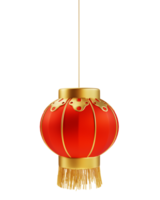 Happy chinese new year wealth and prosperity with chinese lanterns isolated on background. 3D Elements asian festival for banner, poster, flyers, greeting card. 3d rendering png