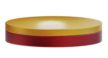 Product display red podium for product presentation branding and packaging presentation. 3D stand to show cosmetic products. 3d rendering png