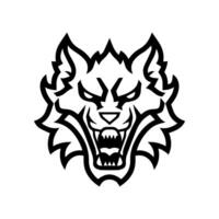 Cerberus icon or modern line symbol. line art and icon design with bold outline. Black and white Pixel Perfect minimalistic symbol isolated white background. Silhouette simple thin sign vector
