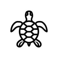 Turtle icon or modern line symbol. line art and icon design with bold outline. Black and white Pixel Perfect minimalistic symbol isolated white background. Silhouette simple thin sign vector