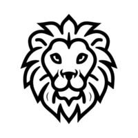 Lion icon or modern line symbol. line art and icon design with bold outline. Black and white Pixel Perfect minimalistic symbol isolated white background. Silhouette simple thin sign vector