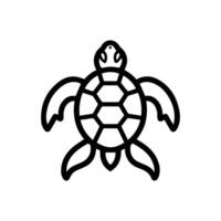 Turtle icon or modern line symbol. line art and icon design with bold outline. Black and white Pixel Perfect minimalistic symbol isolated white background. Silhouette simple thin sign vector