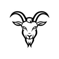Goat icon or modern line symbol. line art and icon design with bold outline. Black and white Pixel Perfect minimalistic symbol isolated white background. Silhouette simple thin sign vector