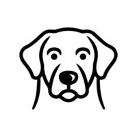 Dog icon or modern line symbol. line art and icon design with bold outline. Black and white Pixel Perfect minimalistic symbol isolated white background. Silhouette simple thin sign vector