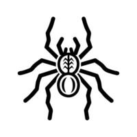tarantula icon or modern line symbol. line art and icon design with bold outline. Black and white Pixel Perfect minimalistic symbol isolated white background. Silhouette simple thin sign vector