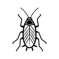 cockroach icon or modern line symbol. line art and icon design with bold outline. Black and white Pixel Perfect minimalistic symbol isolated white background. Silhouette simple thin sign vector