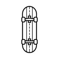 Skateboard icon or modern line symbol. line art and icon design with bold outline. Black and white Pixel Perfect minimalistic symbol isolated white background. Silhouette simple thin sign vector