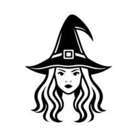witch icon or modern line symbol. line art and icon design with bold outline. Black and white Pixel Perfect minimalistic symbol isolated white background. Silhouette simple thin sign vector