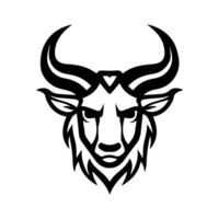 Minotaur icon or modern line symbol. line art and icon design with bold outline. Black and white Pixel Perfect minimalistic symbol isolated white background. Silhouette simple thin sign vector