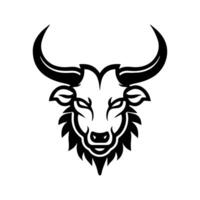 Minotaur icon or modern line symbol. line art and icon design with bold outline. Black and white Pixel Perfect minimalistic symbol isolated white background. Silhouette simple thin sign vector