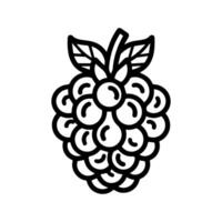 berry icon or modern line symbol. line art and icon design with bold outline. Black and white Pixel Perfect minimalistic symbol isolated white background. Silhouette simple thin sign vector