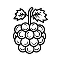 berry icon or modern line symbol. line art and icon design with bold outline. Black and white Pixel Perfect minimalistic symbol isolated white background. Silhouette simple thin sign vector