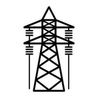 electricity icon or modern line symbol. line art and icon design with bold outline. Black and white Pixel Perfect minimalistic symbol isolated white background. Silhouette simple thin sign vector