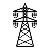 electricity icon or modern line symbol. line art and icon design with bold outline. Black and white Pixel Perfect minimalistic symbol isolated white background. Silhouette simple thin sign vector