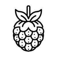 berry icon or modern line symbol. line art and icon design with bold outline. Black and white Pixel Perfect minimalistic symbol isolated white background. Silhouette simple thin sign vector