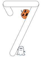 number in Halloween day theme png