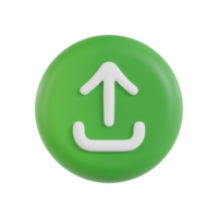 Upload 3D Icon. 3D Upload Button for Web png
