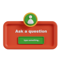 ask a question button 3d icon png