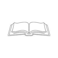 Hand drawn of a notebook icon in Black and white. Outline, stroke and line art illustration. vector