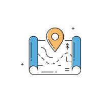 Map, Location, GPS Icon Design vector