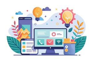 Bright Ideas for Modern Business Website Design With Mobile Integration vector