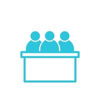 Council icon. Isolated on white background. From blue icon set. vector
