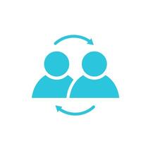Empathy icon. Isolated on white background. From blue icon set. vector