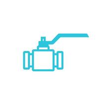 Open valve icon. Isolated on white background. Brom blue icon set. vector