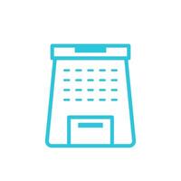 Compost bin icon. Isolated on white background. From blue icon set. vector