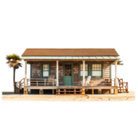 Bungalow house isolated on transparent background png