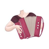 Illustration of accordion player vector