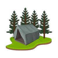 Illustration of camping tent vector