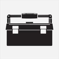 tool box silhouette illustration on White Background vector
