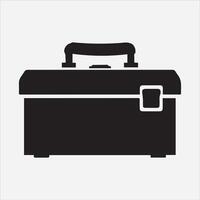tool box silhouette illustration on White Background vector