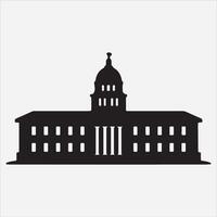 a university silhouette illustration on White Background vector